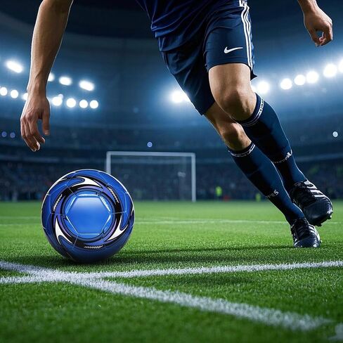 Soccer Ball Size 3,4,5 Soft PU with Football Bag Needle for Practice Training Anti-Explosion Design Indoor Outdoor Suitable for Kids School Training Practice in Kuwait