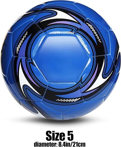 Soccer Ball Size 3,4,5 Soft PU with Football Bag Needle for Practice Training Anti-Explosion Design Indoor Outdoor Suitable for Kids School Training Practice in Kuwait