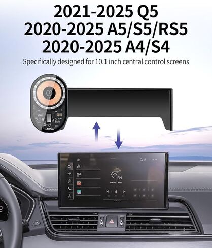حامل هاتف سيارة الشحن اللاسلكي لـ Audi Q5 2021-2025/A5/S5/RS5 2020-2025/A4/S4 2020-2025 الملحقات in Kuwait