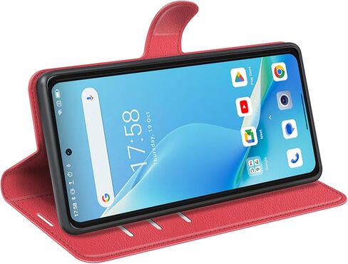 Flip Case for Blackview Shark 8 Wallet PU Leather Magnetic Protective Cellphone Case for Oscal Tiger 12 Folio Book Cover with Stand (Red) in Saudi Arabia