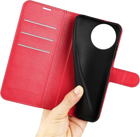 Flip Case for Blackview Shark 8 Wallet PU Leather Magnetic Protective Cellphone Case for Oscal Tiger 12 Folio Book Cover with Stand (Red) in Saudi Arabia