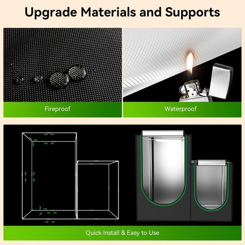 Update 3D Printer Enclosure with LED Light, Smoke Exhaust Kit, Thermo-Hygrometer,Fireproof Dustproof Tent Constant Temperature Protective Cover for Bambu Lab A1,A1 Mini,840 * 580 * 580mm in Kuwait