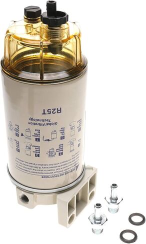 iFJF R25T Water Collection Bowl Replacement for 245R Series Assembly 2/10/30 Micron or S3213 10 Micron Fuel Filter/Water Separator Clear Nylon Withstand High Temperature and Pressure in Saudi Arabia