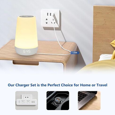 هاتش راحة الصوت آلة الطاقة سلك 2 عبوة 5V 1A كابلات شحن البديل ، طول 4.9 قدم ، USB إلى DC كابل طاقة هاتش ، راحة هاتش ، هاتش ميني ، راحة هاتش ، آلات الصوت المحمولة in Kuwait