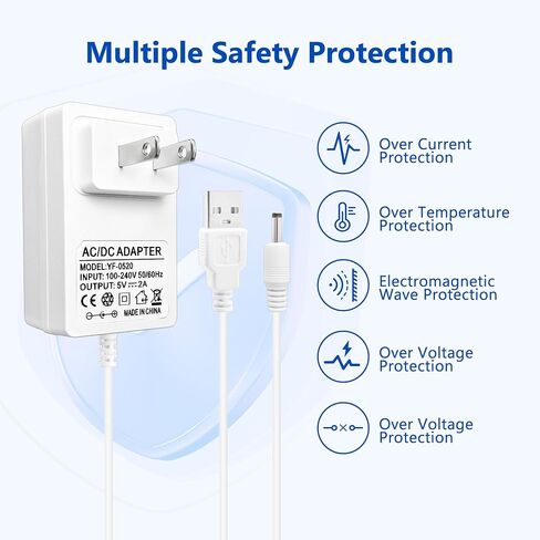 هاتش راحة الصوت آلة الطاقة سلك 2 عبوة 5V 1A كابلات شحن البديل ، طول 4.9 قدم ، USB إلى DC كابل طاقة هاتش ، راحة هاتش ، هاتش ميني ، راحة هاتش ، آلات الصوت المحمولة in Kuwait