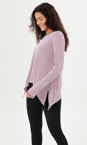 ODODOS Women's Modal Soft Long Sleeve Tee with Thumb Hole Athletic Gym Workout Tops Yoga Shirts in Saudi Arabia