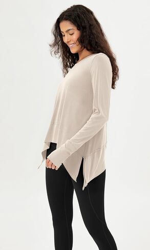 Ododos Women's Modal Soft Long Sleeve Tee مع Thumb Holed Athletic Gym Porkout Tops قمصان اليوغا in Saudi Arabia
