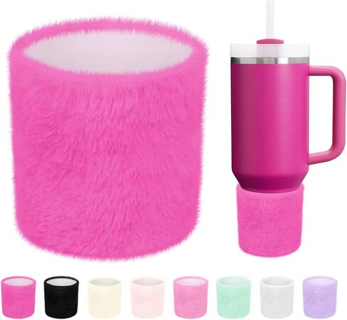 حذاء WUQID من السيليكون عالي الحماية من القطيفة، متوافق مع Stanley H2.0 40oz 30oz 20oz & IceFlow Flip 30oz 20oz، كم مطاطي فاخر من الفرو الصناعي in Kuwait