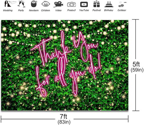 شكرًا لك على كل ما تفعله في خلفية 7x5ft الأوراق الخضراء بفضل موظف الموظفين المعلم الطبيب التقاعد الخلفية الممرضات أستاذ اليوم نقدر لك حقًا الدعائم in Kuwait