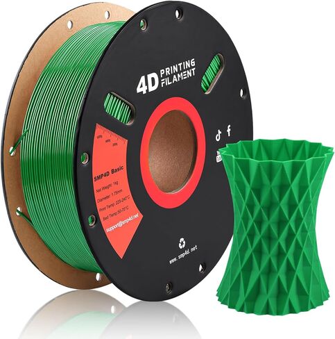 خيوط SMP للطابعة ثلاثية الأبعاد (خيوط 4D) 1.75 مم 1 كجم، مادة بوليمر ذاكرة الشكل، دقة الأبعاد +/-0.03 مم، خيوط 1.75 مم لطابعات Bambu Lab X1/P1P/A1، Creality K1C FDM ثلاثية الأبعاد، أزرق in Kuwait