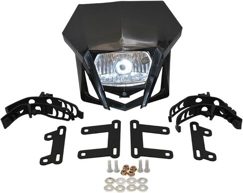 PowerMotor Dirt Bike Headlight Plate, Motorcycle Headlamp For CRF 150 230 XR YP20 2016-2023 Dual Sport Fairing Dirtbike Enduro Supermoto Motocross Fairing(Blue) in Kuwait