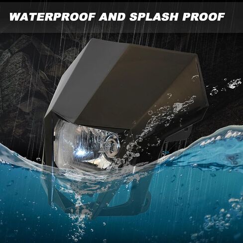 PowerMotor Dirt Bike Headlight Plate, Motorcycle Headlamp For CRF 150 230 XR YP20 2016-2023 Dual Sport Fairing Dirtbike Enduro Supermoto Motocross Fairing(Blue) in Kuwait