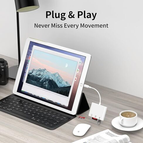 USB C SD Memory Card Reader [Apple MFi Certified] Type C to SD Card Adapter for iPhone 15 USB C Camera Adapter Trail Camera Viewer for iPhone 16 15 iPad MacBook Air/Pro Galaxy, Plug and Play in Kuwait