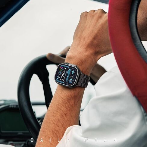 Wolait Ultra 2 Watch Band Compatible Apple Watch Ultra Band 49mm & Series 10 46 مم ، عصابات التيتانيوم Iwatch الأصلية مع مشبك زر للرجال in Kuwait