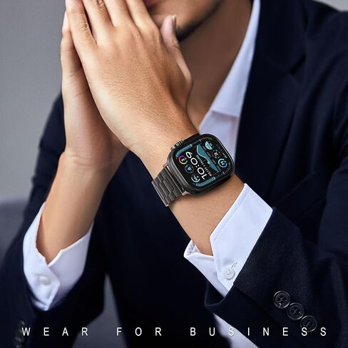 Wolait Ultra 2 Watch Band Compatible Apple Watch Ultra Band 49mm & Series 10 46 مم ، عصابات التيتانيوم Iwatch الأصلية مع مشبك زر للرجال in Kuwait