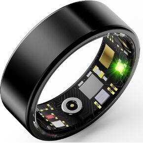Smart Ring for Men Smart Ring Women Blood Pressure Heart Rate Monitor Fitness Tracker Health Ring Sleep Tracker Pedometer Calories Step Counter Waterproof Activity Ring Compatible with iOS Android