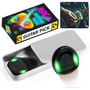 LED Light Up Guitar Picks – Glow-in-the-Dark, Replaceable Button Cell Battery, Customizable for Electric & Acoustic Guitars, Firefly Guitar Accessories, Cool Guitar Picks for Musicians in Saudi Arabia