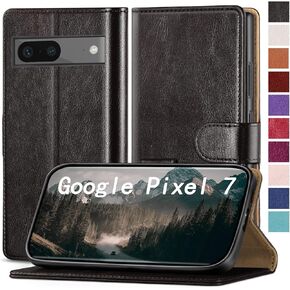 for Google Pixel 7 Phone case[RFID Blocking Leather],[3 Credit Card Slot] Flip Folio Book Shockproof Protector,Holder Stand Cases,Women Men for Pixel 7 Wallet Cover,Wine Red