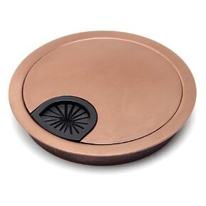 Yinpecly Metal Desk Grommet 2-1/8 Inch (53 mm) Zinc Alloy Cable Cord Hole Cover for Office Computer Table Wire Cord Cable Managing&Hiding, Bronze