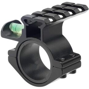 Scope Barrel Clamp Mount 1-Inch/30mm Ring Adapter & Bubble Level with Weaver Picatinny Rail