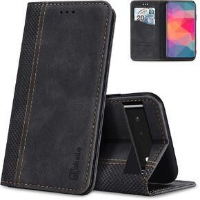 for Google Pixel 5 Case Phone Case PU Leather Flip Case for Google Pixel 5 Folio Wallet Case Cover with Card Holder Magnetic Closure Kickstand Shockproof Phone Cover - 6.0" Black