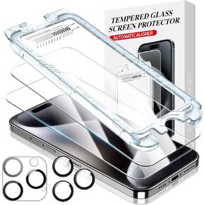 for iPhone 16 Pro Max Screen Protector with Camera Lens Protector,9H Hardness Anti-Scratch Tempered Glass flim, Case Friendly,Anti-Scratch 6.9 inch(2+1+1 PACK)