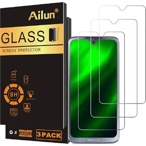 واقي شاشة Ailun لـ Moto G7 Play 3 pack 9h صلابة حامي شاشة زجاجية مركبة لـ Motorola Moto G7 Play Play Free Anti Free Photerprint Oil Spin Case Case
