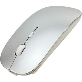 Bluetooth Rechargeable Mouse for iPad Air/iPad Pro/Laptop/Tablet/iPhone/PC, (Not for Mac,MacBook) Silver