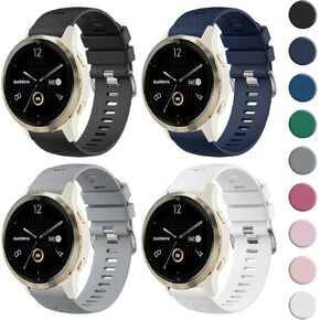 18mm Silicone Bands for Garmin Venu 3S /Vivoactive 4S /Venu 2S / Vivomove 3S, Soft Sport Replacement Straps for Garmin Forerunner 255S/265S, Vivoactive 4S/Venu 3S/Venu 2S/Vivomove 3S Smartwatch