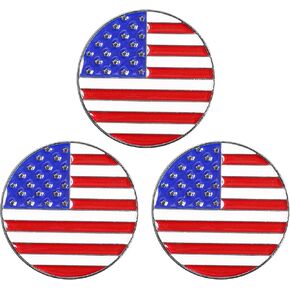 FINGER TEN Golf Ball Marker Premium Leather Touch Design Value 3 Pack Set, Heavy Duty Markers with Aesthetic Appeal Cool Design Gifts for Men Women