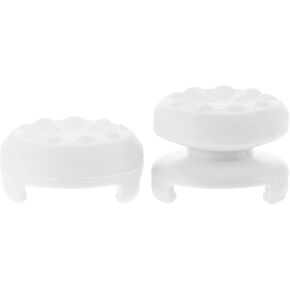 Homoyoyo 2pcs Rocker Cap Coystick قبضة الإبهام أغطية عصا عصا التحكم أغطية عصا فرويستك غلاف الواقي تغطية عصا الإبهام غطاء زر عصا عصا المقبض ، 1.8x1.5 سم ، أبيض