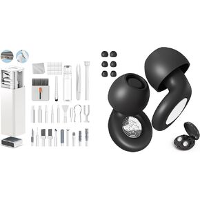 34 in 1 Cleaner Kit for iPhone and airpods, Professional-Grade Noise-Canceling Earplugs