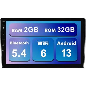ستيريو سيارة 2+32G Android 12 Double Din لسيارة Ford Mustang 2010-2014 مع شاشة لمس 9.7 بوصة وراديو Carplay لاسلكي مدمج/Android Auto/GPS/Bluetooth/FM/AUX-in/عناصر التحكم في عجلة القيادة/كاميرا احتياطية