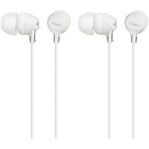 Sony MDREX15LP in-Ear Earbud Headphones, White (Pack of 2)