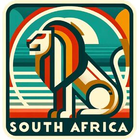 Vagabond Heart South Africa Sticker - South African Weatherproof Vinyl Decal - Lion Souvenir