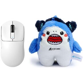 الهجوم Shark X3 اللاسلكي ألعاب ماوس + حزمة تفوق التميمة الرسمية للاعبين-أبيض