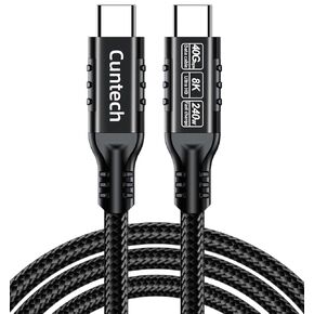 USB C 90 درجة كابل الزاوية اليمنى 3.3 قدم 2 حزمة ، 240W PD الشحن السريع 40 جيجابت في الثانية نقل البيانات 8K/4K فيديو USB C كبل Thunderbolt 4/3 MacBook لأجهزة iPhone 15 ipad samsung galaxy أجهزة النوع C آخر من النوع C