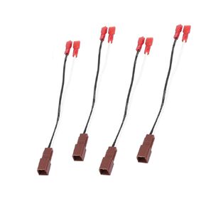 4 Pack 72-7400 Car Front Rear Door Speakers Wiring Harness Adapter Plug for Nissan 1982-UP Pickup NV 200SX 350Z Sentra Altima Xterra Pathfinder Frontier Maxima Speaker Wire Connector Adapter