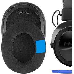 Geekria Sport Cooling Gel Replacement Ear Pads for HyperX Cloud Flight/Flights/XFlight/Stinger, Stinger Core/S, Headphones, Comfortable Repair Parts (Black)