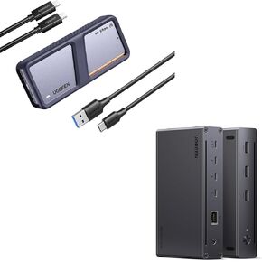 UGREEN 40Gbps M.2 NVMe Enclosure Bundle with Revodok Max 208 Thunderbolt 4 Dock