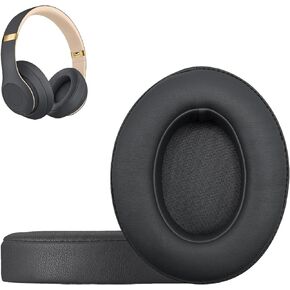 Replacement Ear Pads Cushions for Beats Studio 2 & Studio 3 Wired & Wireless Headphones, Earpads with Soft Protein Leather, Noise Isolation Memory Foam -red