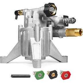 TOOLCY 7/8" Shaft Vertical Pressure Washer Pump - Max 3100 PSI @ 2.5 GPM OEM & Power Washer Pump for Gas Washer - Pre-Filling Gear Oil - More Replacement for Simpson, Ryobi, Honda etc