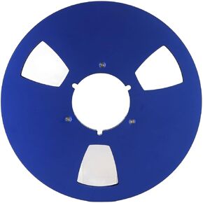 1/4 x 10.5 inch Empty Tape Reel, Open Reel Aluminum Alloy Takeup Reel, 3 Holes Reel to Reel Small Hub for Nab, 1/4 Inch Open Reel Tape