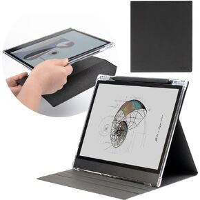 2in1 Case for Onyx Boox Tab Ultra C Pro/Tab Ultra C/Tab Ultra, Magnetic Detachable Kickstand Flip Cover and Inner TPU Jelly Case with Auto Sleep/Wake (Black)