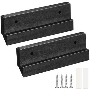 2 Pack Cabinet Foot Pull for Trash Drawer Hands Free Garbage Drawer Foot Pull Handle Pine Wood Touchless Opener for Full Overlay Cabinet Door Trash Bin(Black)