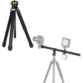 Tarion Tripod Extension Arm أفقي 360 درجة قابلة للتدوير + 60 "ترايبود كاميرا خفيفة الوزن محمولة مع نظام إطلاق سريع للرأس الكرة