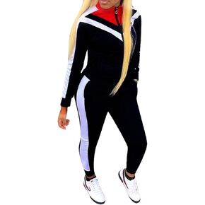 Bealin Two Piece Outfits for Women Jogging Sets Workout Sweat Suits Tracksuit Zip Up Sweatshirt Sweatpants Lounge Sets