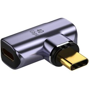 xiwai 40Gbps USB4 Type C Male to Female 90 Degree Left Right Angled 100W Power Data 8K Video Adapter Magnetic Connector for Laptop Phone