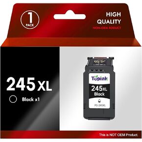 Topink 245xl خرطوشة الحبر الأسود لـ Canon Printer Ink 245 Black XL Pg-245 Pg 243 Pg-243 متوافق مع Cannon Pixma Mx490 Mx492 Mg2522 TS3100 TS3122 TS3300 TS3322 TR4500 TR4520 TR4522 PRITER