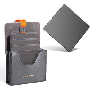 K&F Concept Lens Filter Case, Leather Carrying Filters Bag Pouch and 100mm ND8 (3-Stop) Ultra Slim Square Filter
